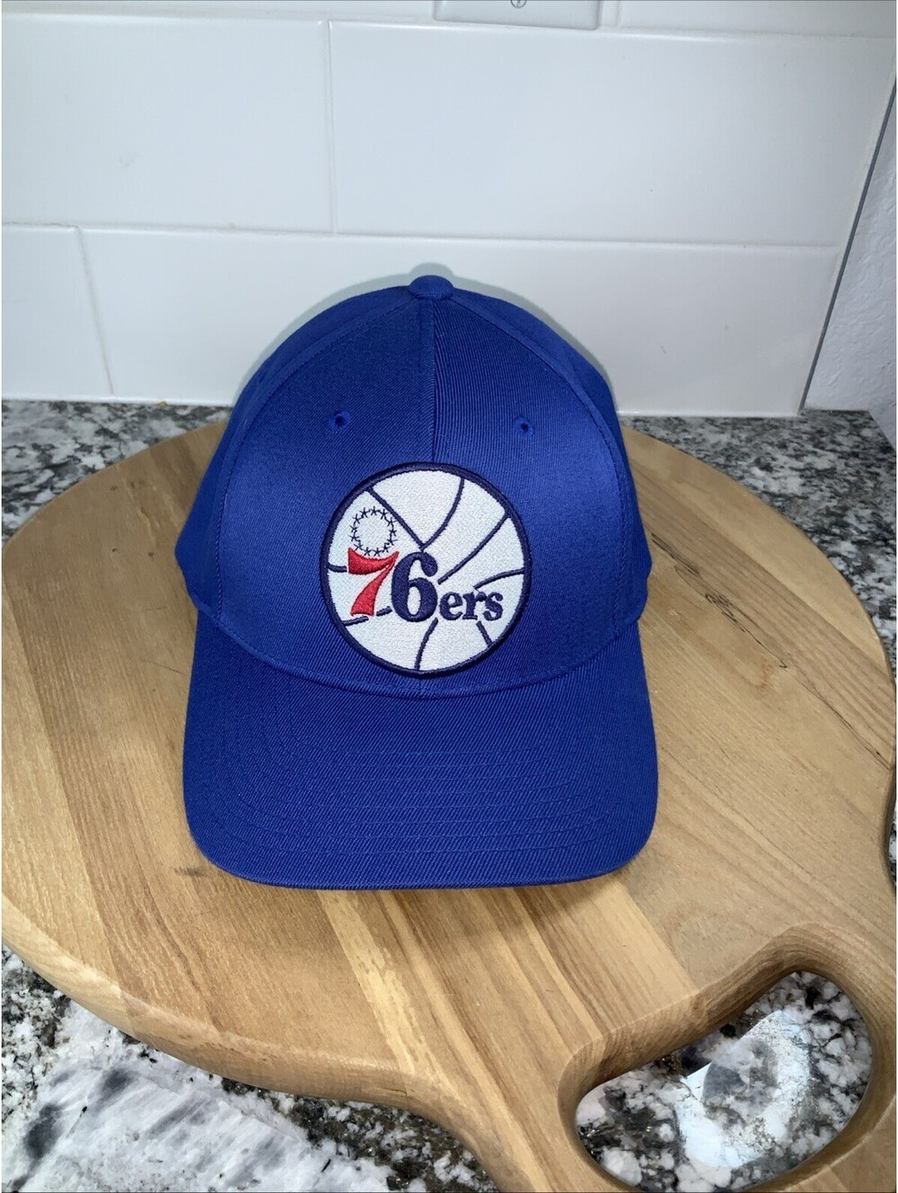 New Mitchell & Ness Flex-fit Philadelphia 76ers Royal Blue Hat